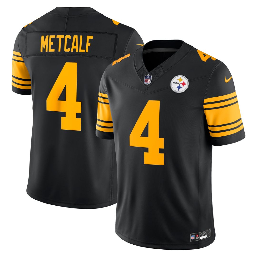 DK Metcalf Pittsburgh Steelers Nike Black Alternate Vapor F.U.S.E. Stitched Limited Jersey