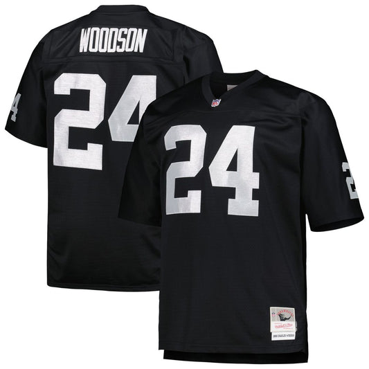 Charles Woodson Las Vegas Raiders Mitchell & Ness Black Big & Tall 1998 Retired Player Replica Jersey