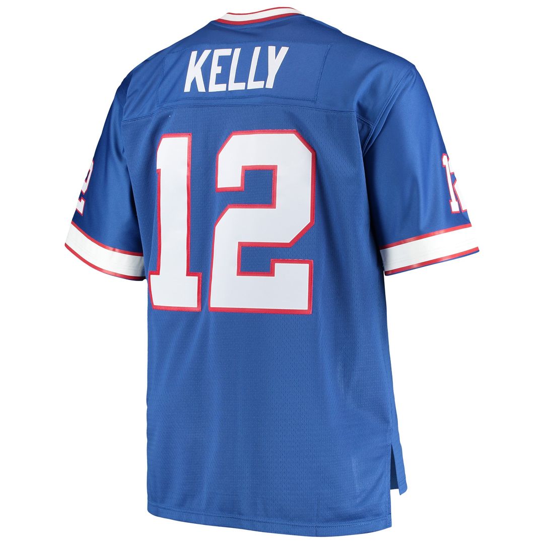 Jim Kelly Buffalo Bills Mitchell & Ness Royal Big & Tall 1990 Retired Player Replica Jersey