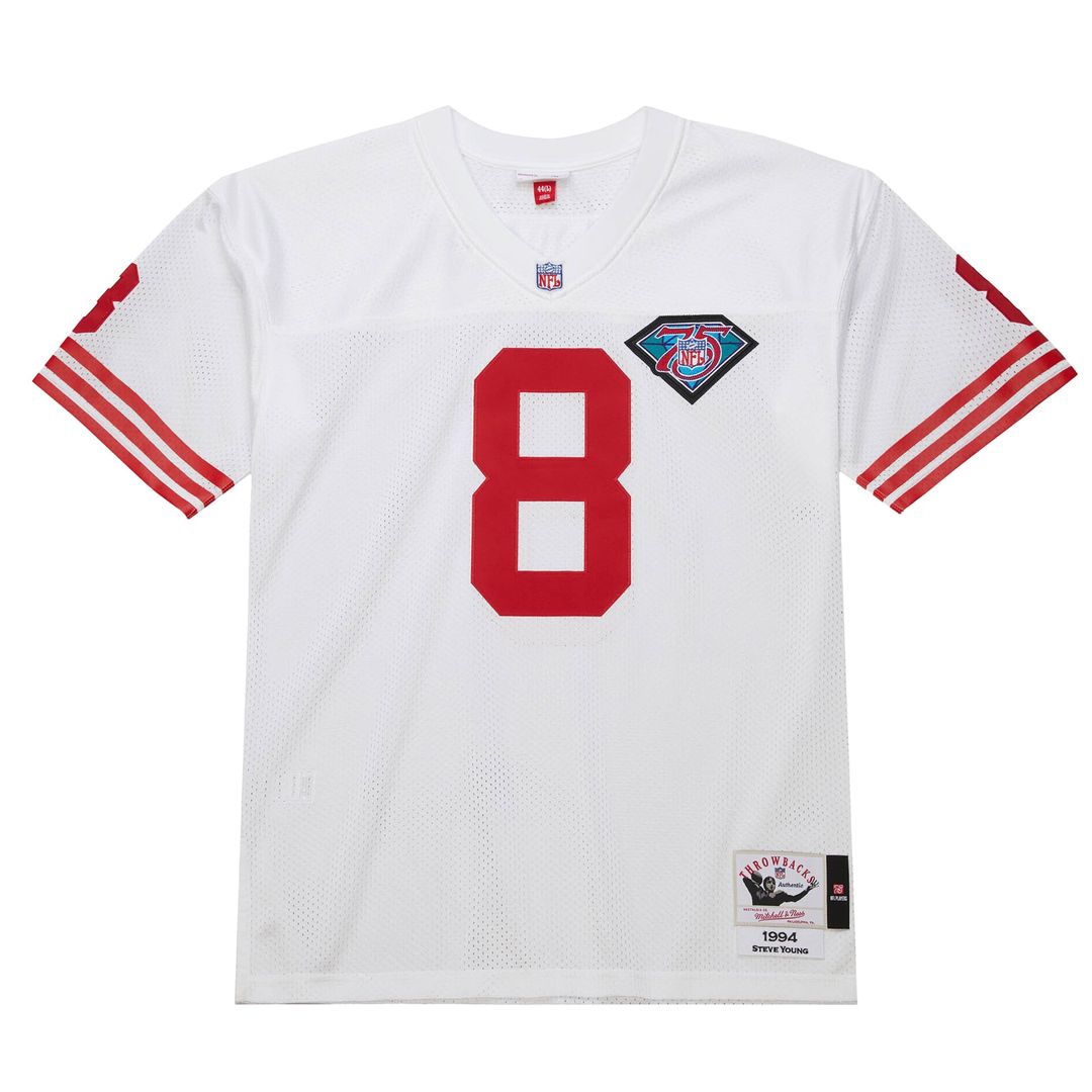 Steve Young San Francisco 49ers 1994 Mitchell & Ness White Authentic Throwback Retired Player Jersey
