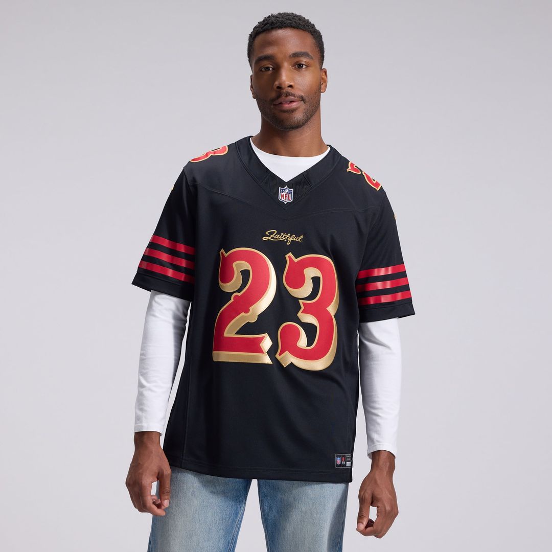 Christian McCaffrey San Francisco 49ers Nike Black Rivalries Collection Stitched Limited Jersey
