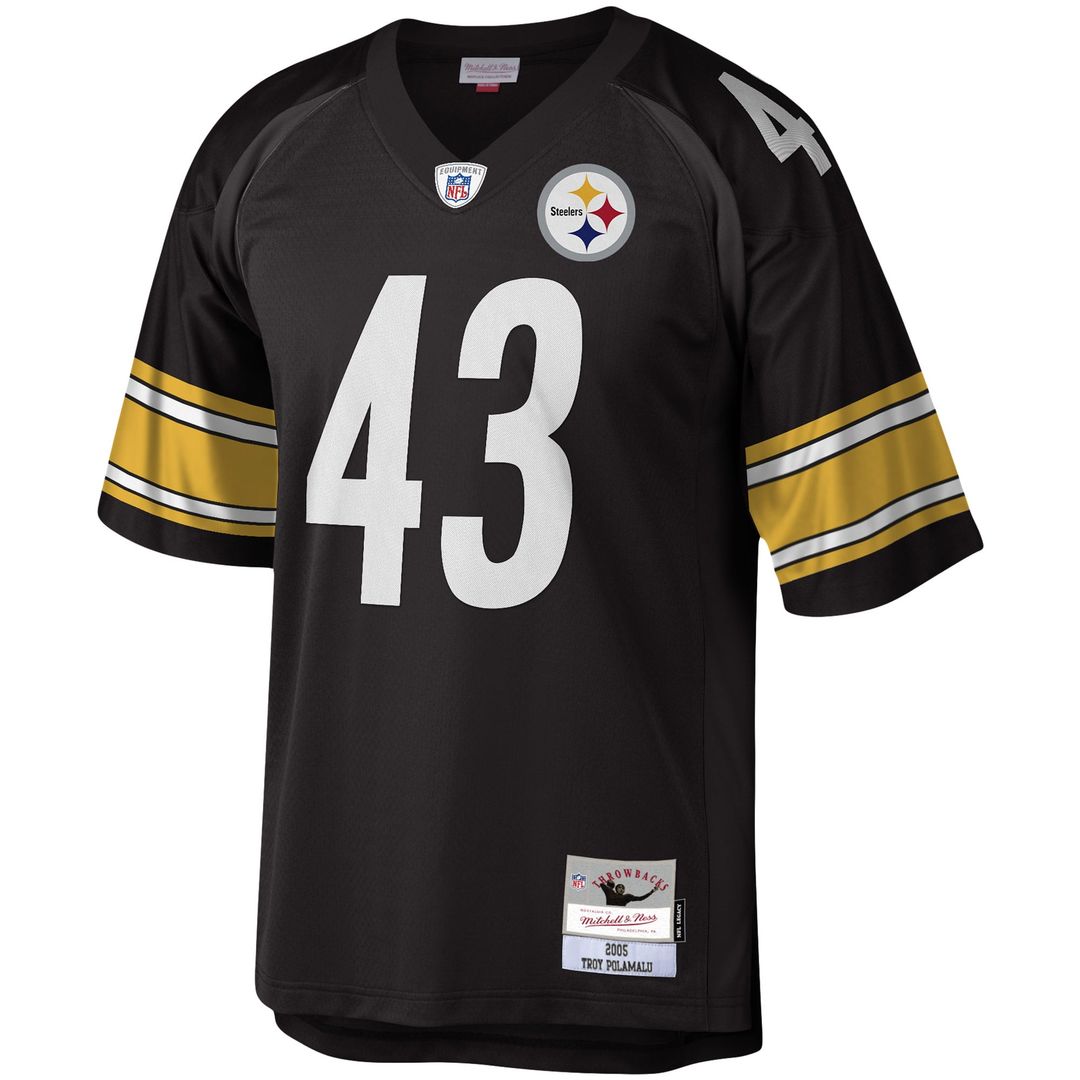 Troy Polamalu Pittsburgh Steelers Mitchell & Ness Black Legacy Replica Jersey