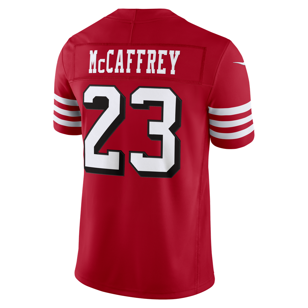 Christian McCaffrey San Francisco 49ers Nike Scarlet Alternate Vapor F.U.S.E. Stitched Limited Jersey