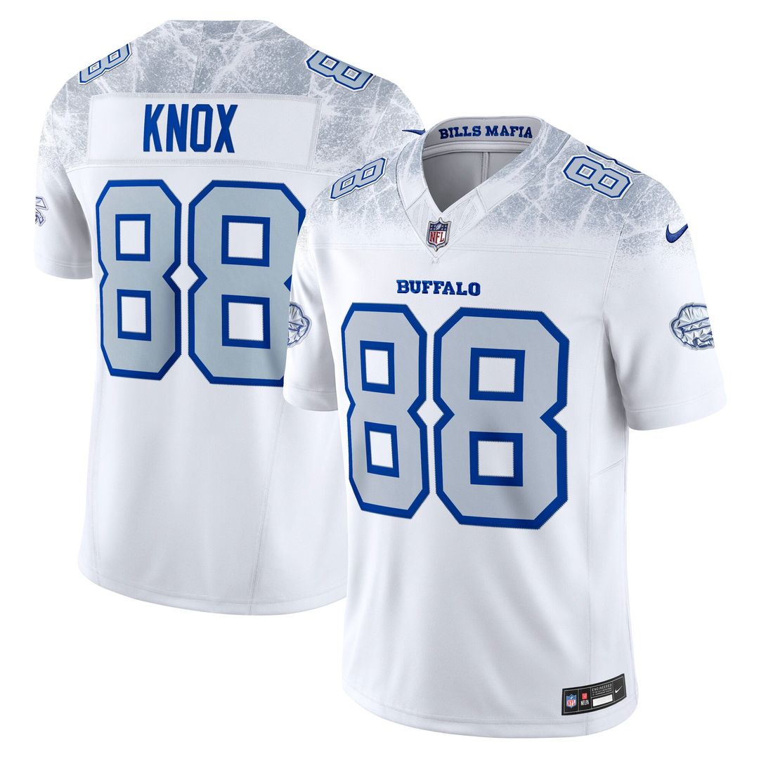 Dawson Knox Buffalo Bills Nike White Rivalries Collection Stitched Limited Jersey