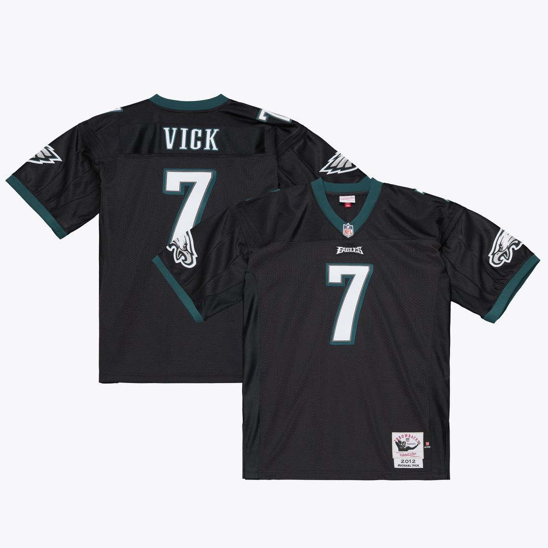 Michael Vick Philadelphia Eagles Mitchell & Ness Black 2012 Authentic Throwback Jersey