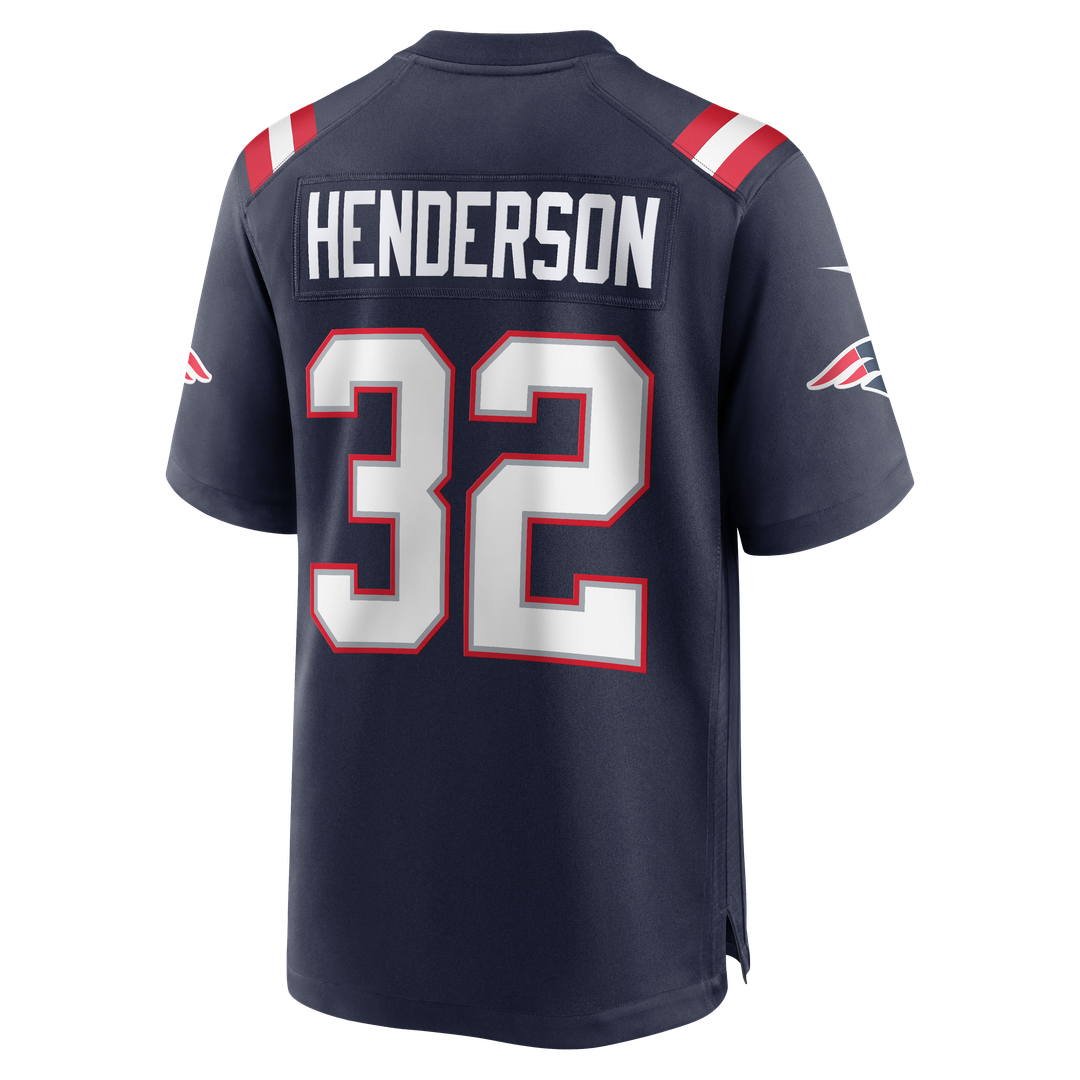 TreVeyon Henderson New England Patriots Nike Red Alternate Game Player Jersey