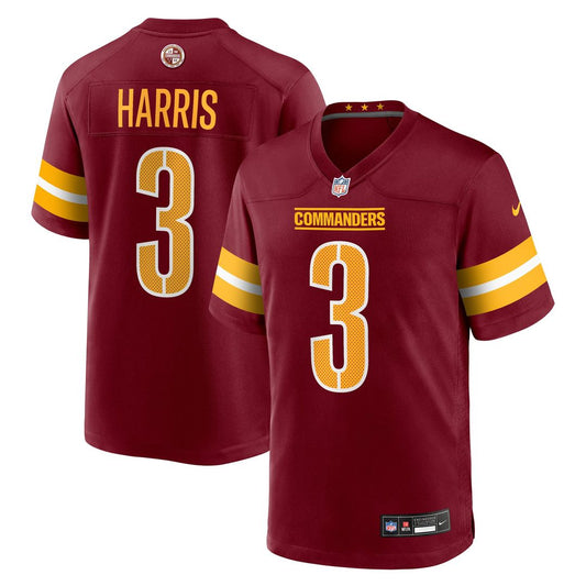 Will Harris Washington Commanders Nike Burgundy Team Game Jersey