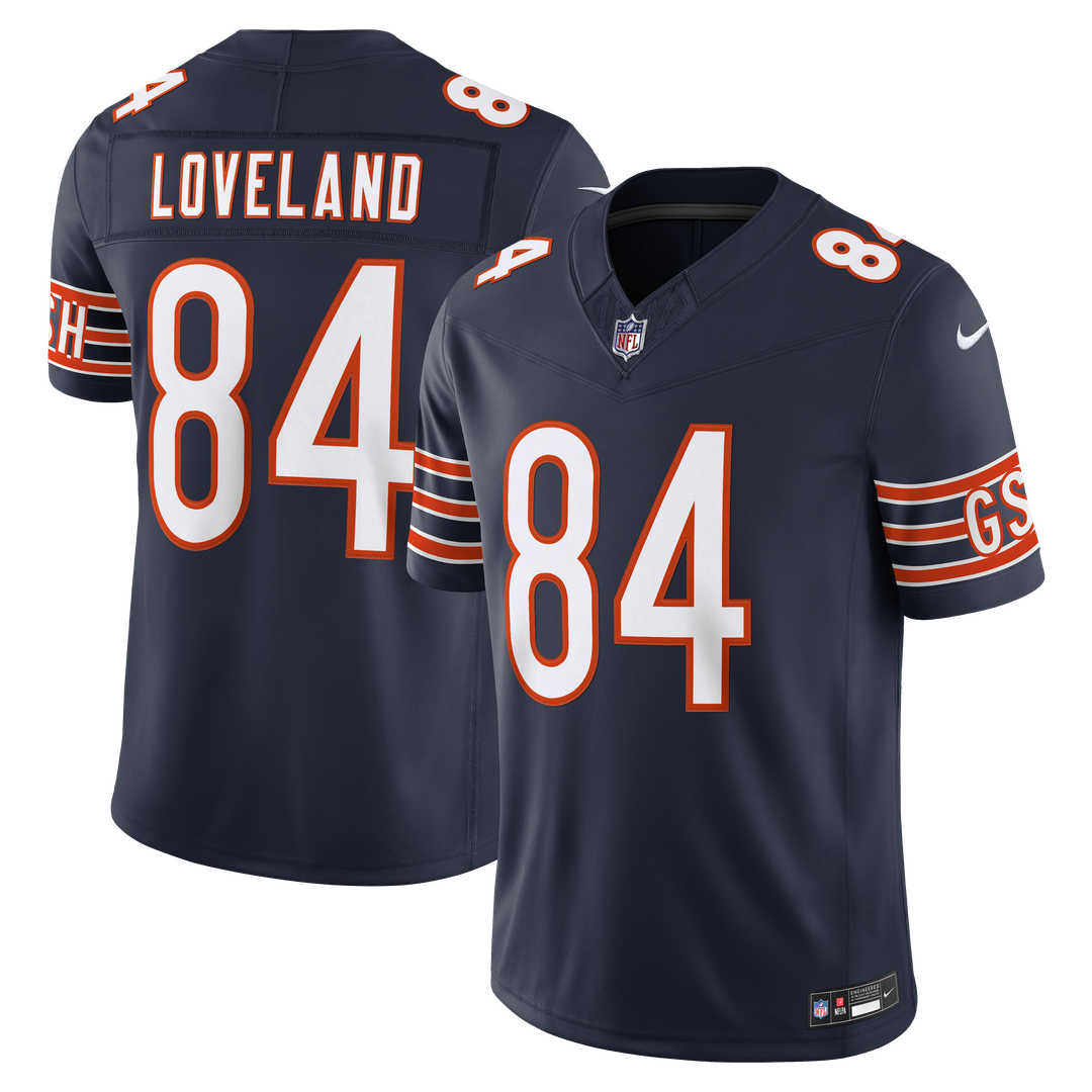 Colston Loveland Chicago Bears Nike Navy Team Vapor F.U.S.E. Stitched Limited Jersey