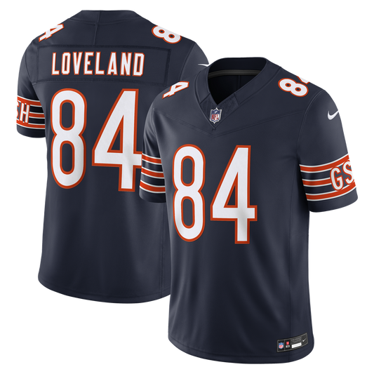 Colston Loveland Chicago Bears Nike Navy Team Vapor F.U.S.E. Stitched Limited Jersey