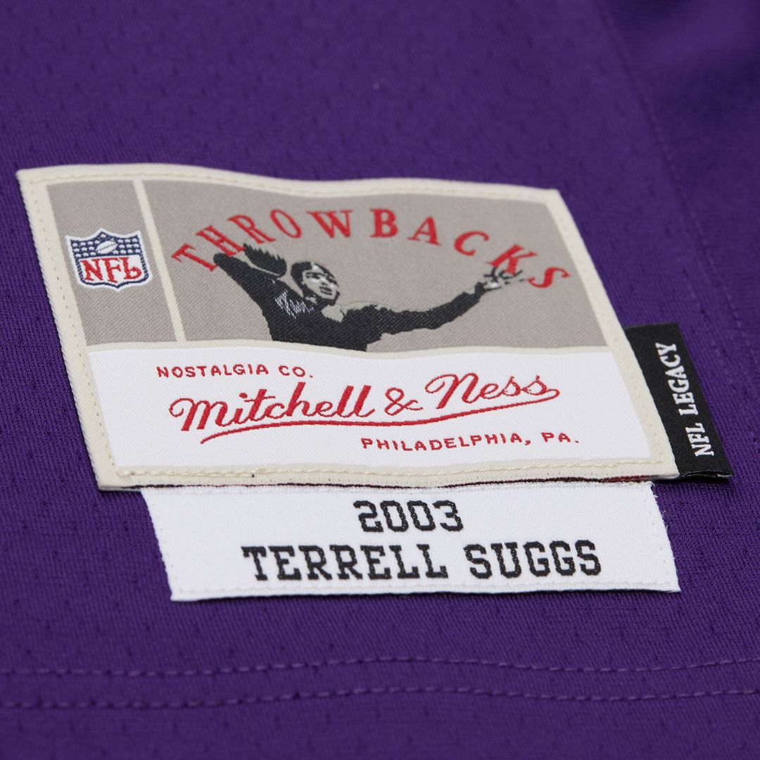 Terrell Suggs Baltimore Ravens Mitchell & Ness Purple 2003 Legacy Replica Jersey