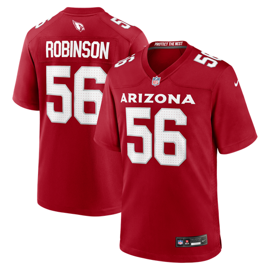 Darius Robinson Arizona Cardinals Nike Cardinal Team Game Jersey