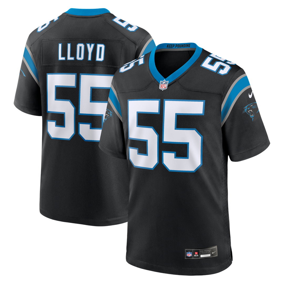 Devin Lloyd Carolina Panthers Nike Black Team Game Jersey