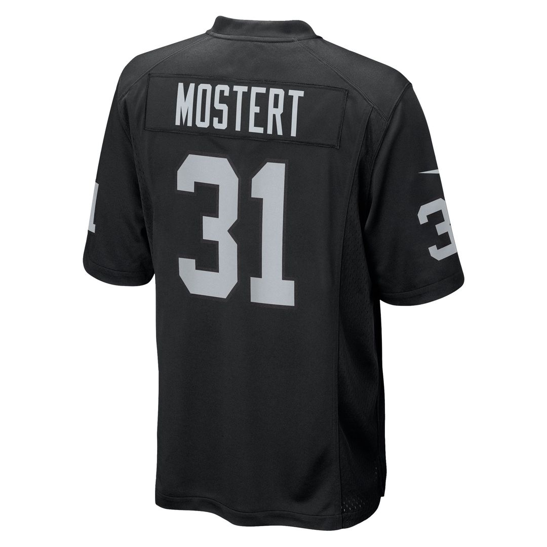 Raheem Mostert Las Vegas Raiders Nike Black Team Game Jersey