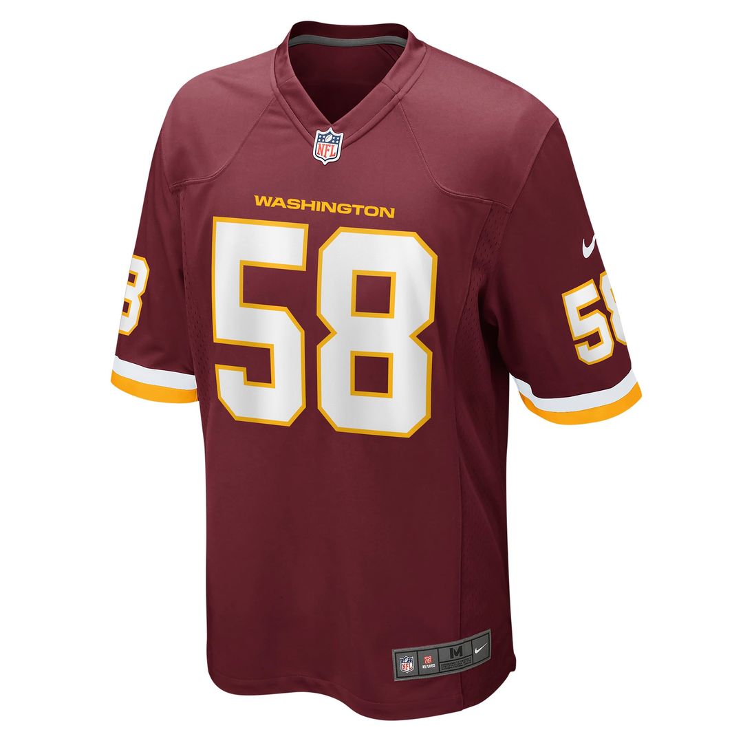Shaka Toney Washington Football Team Nike Burgundy Game Jersey