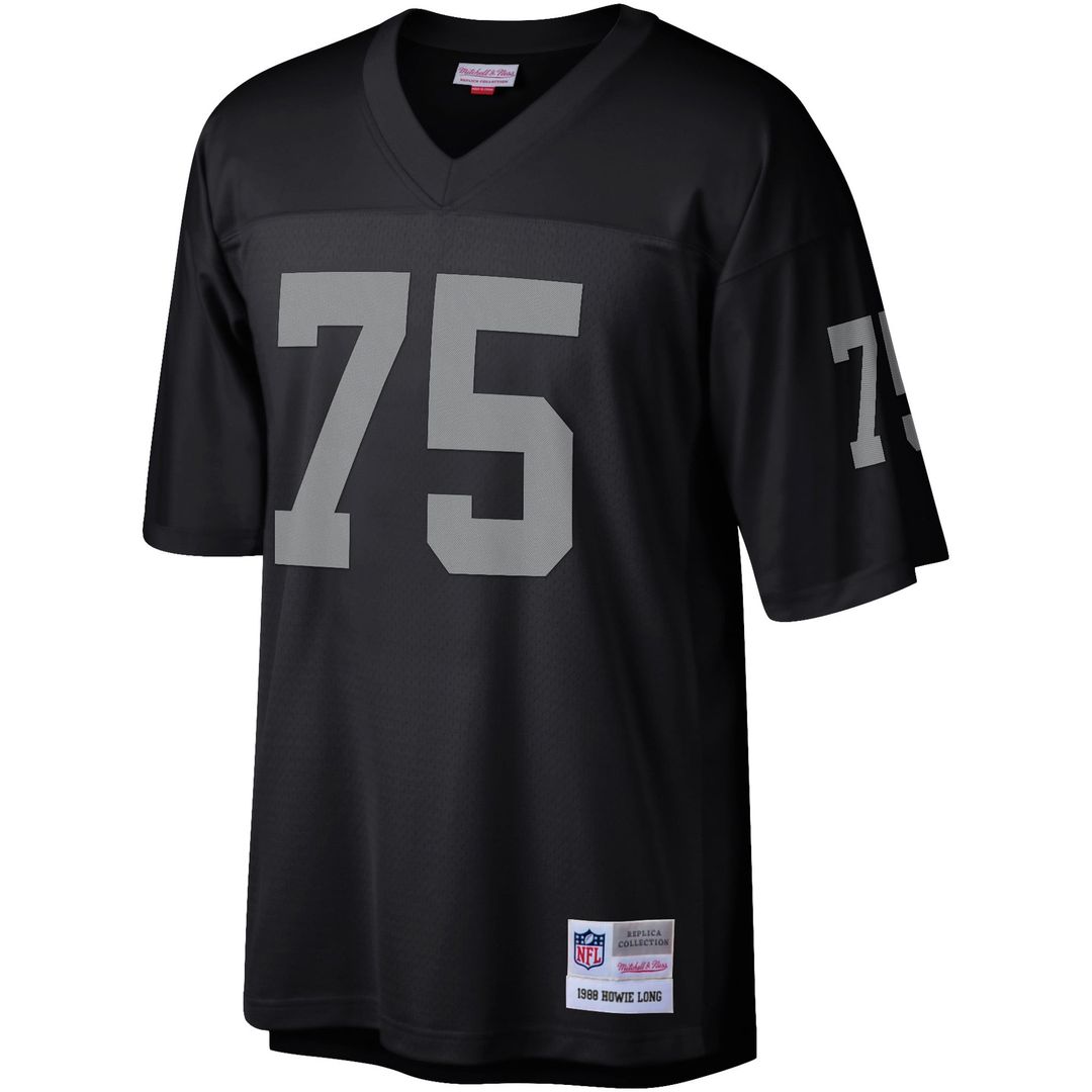 Howie Long Las Vegas Raiders Mitchell & Ness Black Legacy Replica Jersey