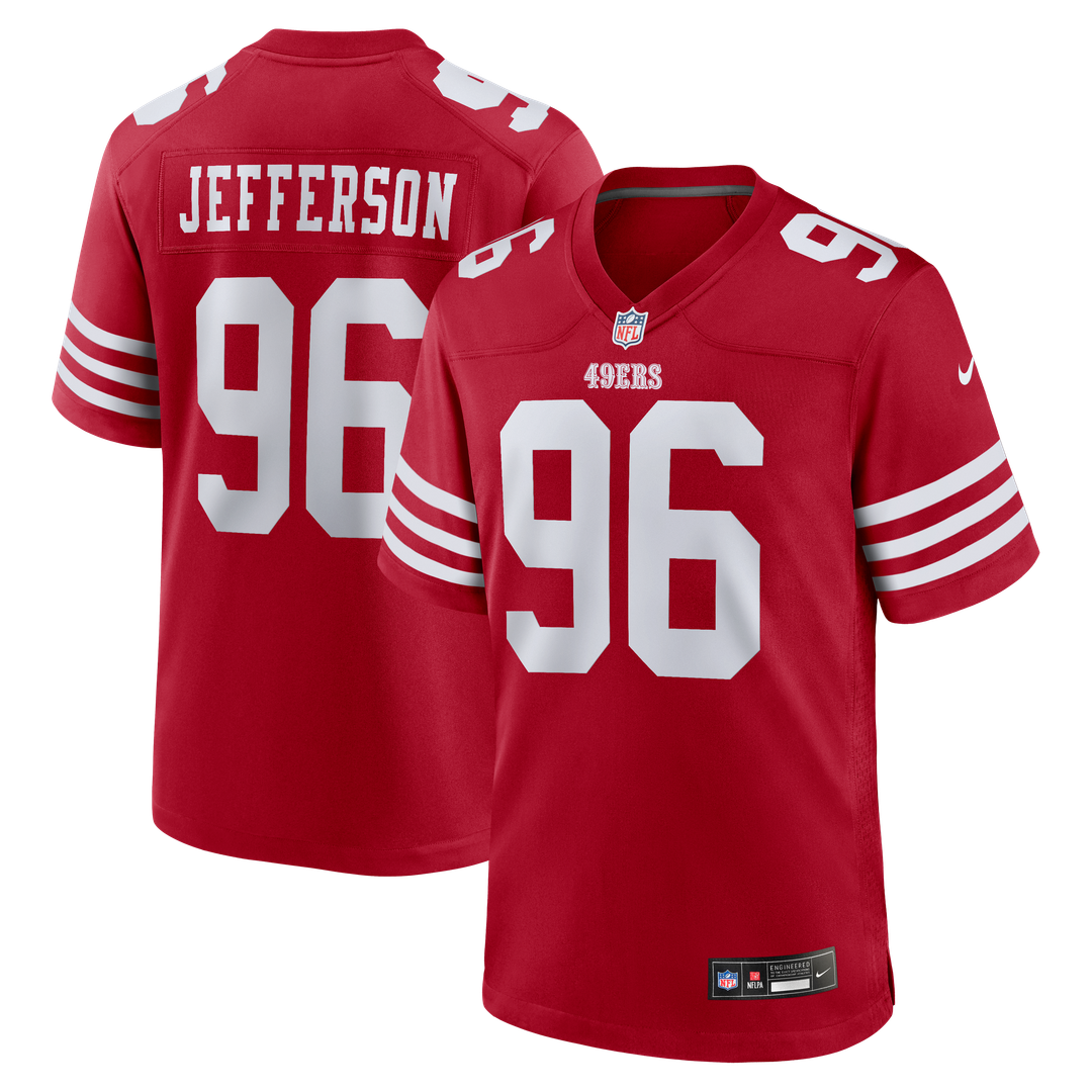Jordan Jefferson San Francisco 49ers Nike Scarlet Team Game Jersey