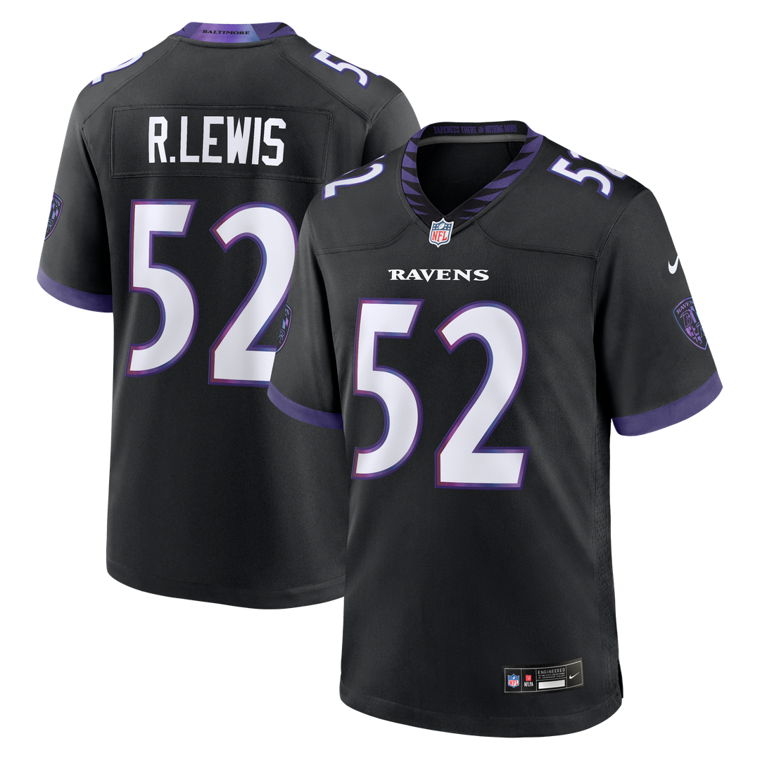 Ray Lewis Baltimore Ravens Nike Black Alternate Retired Player Game Jersey