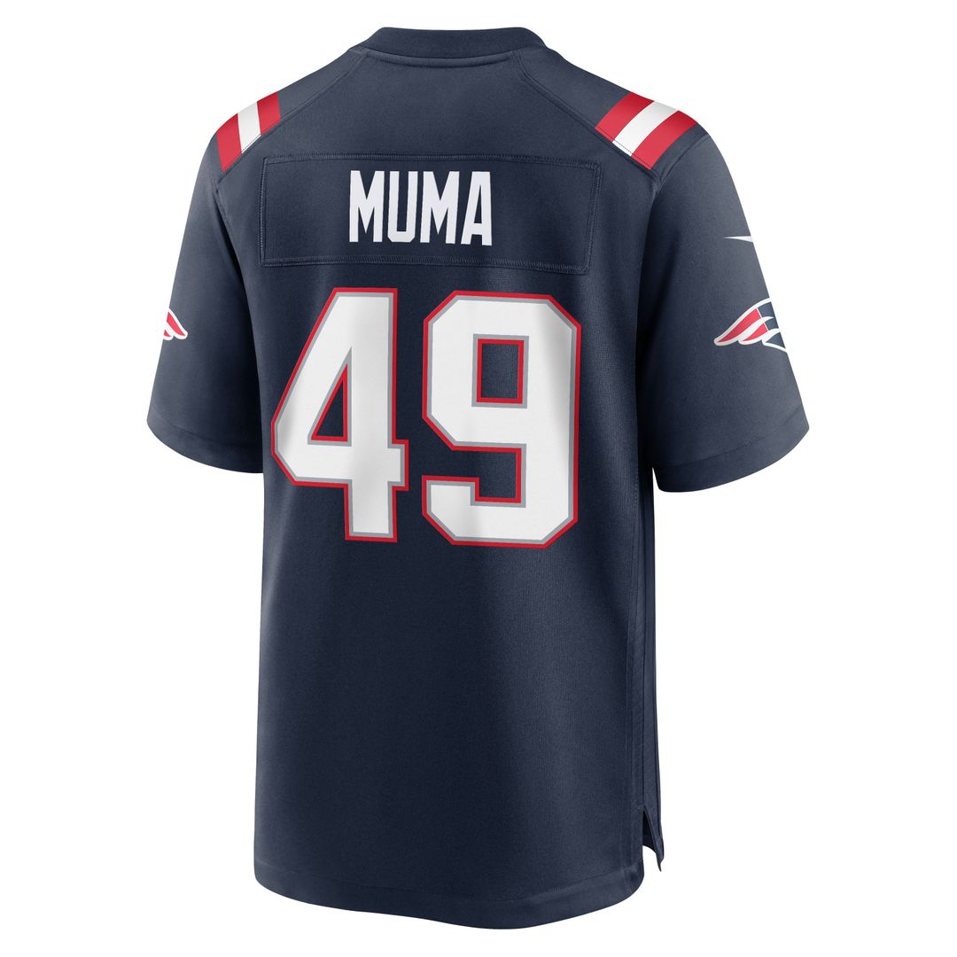 Chad Muma New England Patriots Nike Navy Team Game Jersey