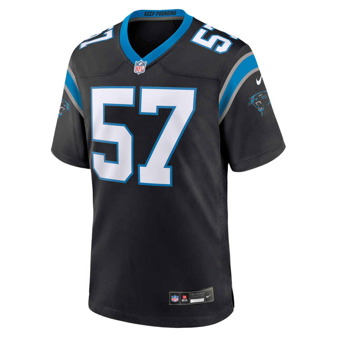 Monroe Freeling Carolina Panthers Nike Black Team Game Jersey