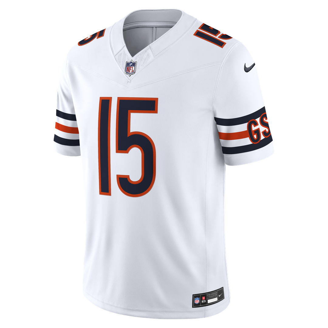 Rome Odunze Chicago Bears Nike White Vapor F.U.S.E. Stitched Limited Jersey