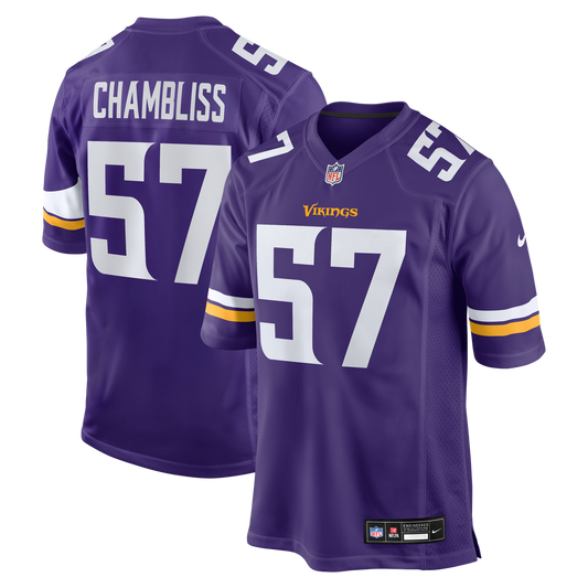 Chaz Chambliss Minnesota Vikings Nike Purple Team Game Jersey