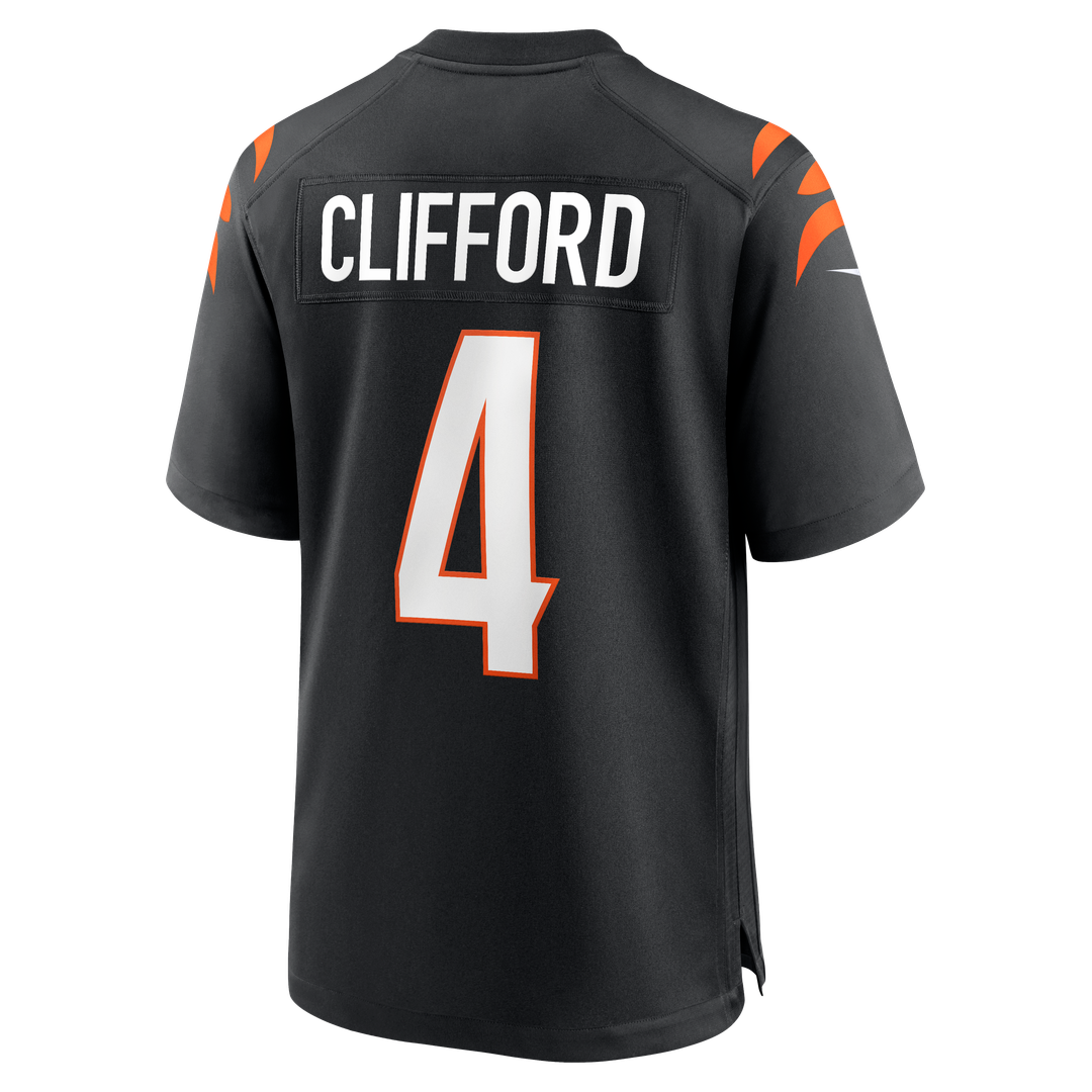Sean Clifford Cincinnati Bengals Nike Black Team Game Jersey