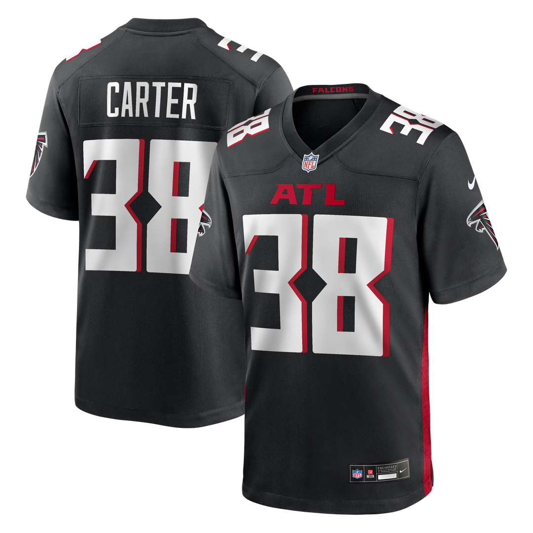 Nathan Carter Atlanta Falcons Nike Black Team Game Jersey