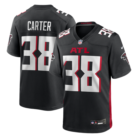 Nathan Carter Atlanta Falcons Nike Black Team Game Jersey