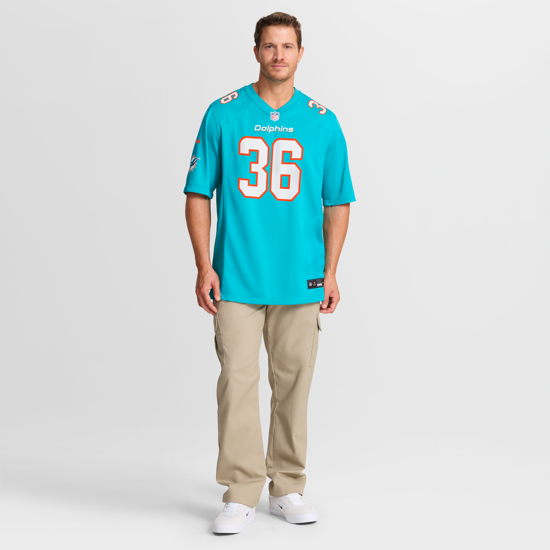 Storm Duck Miami Dolphins Nike Aqua Game Jersey