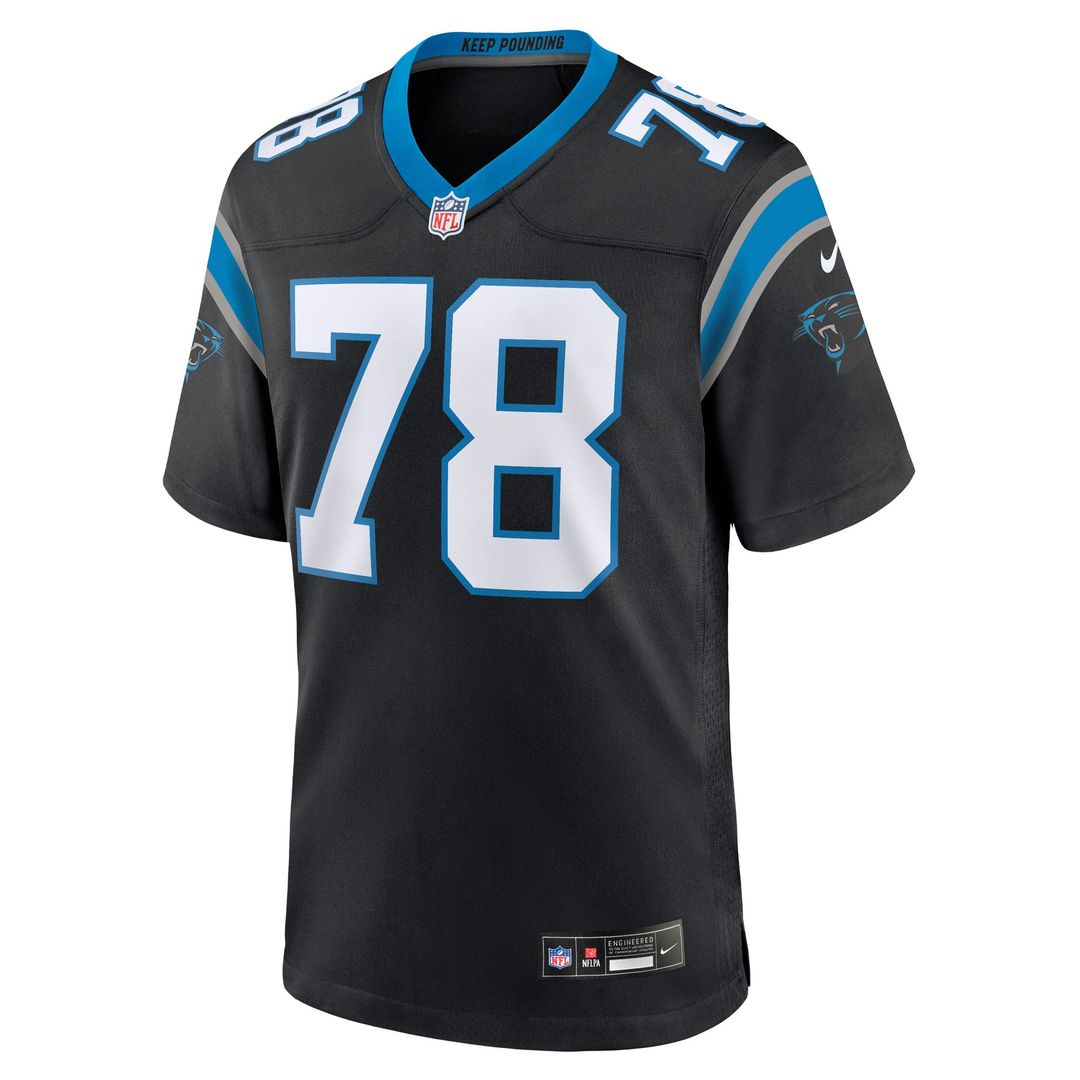 Popo Aumavae Carolina Panthers Nike Black Team Game Jersey