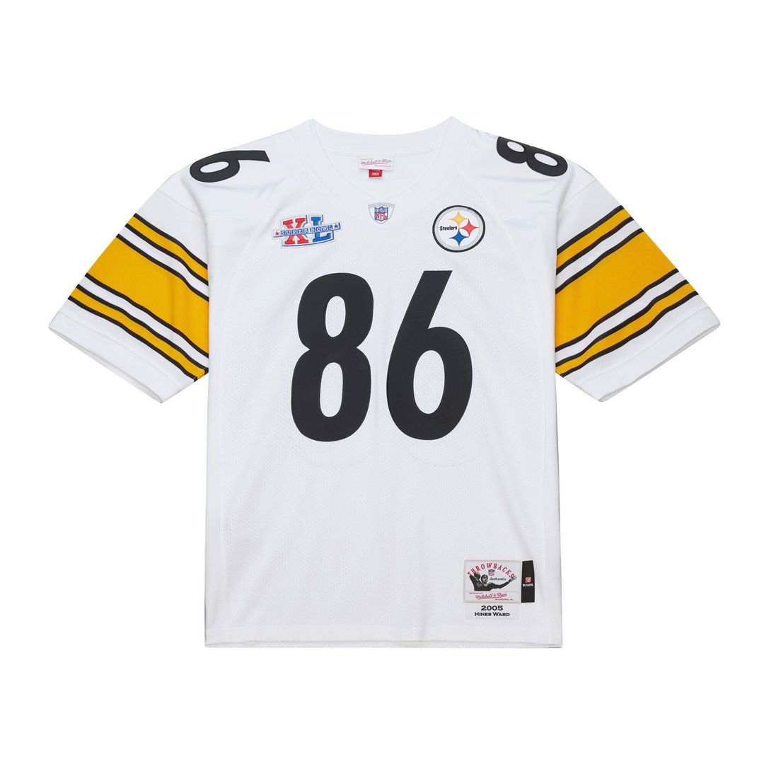 Hines Ward Pittsburgh Steelers Mitchell & Ness White 2005 Authentic Throwback Retired Player Jersey