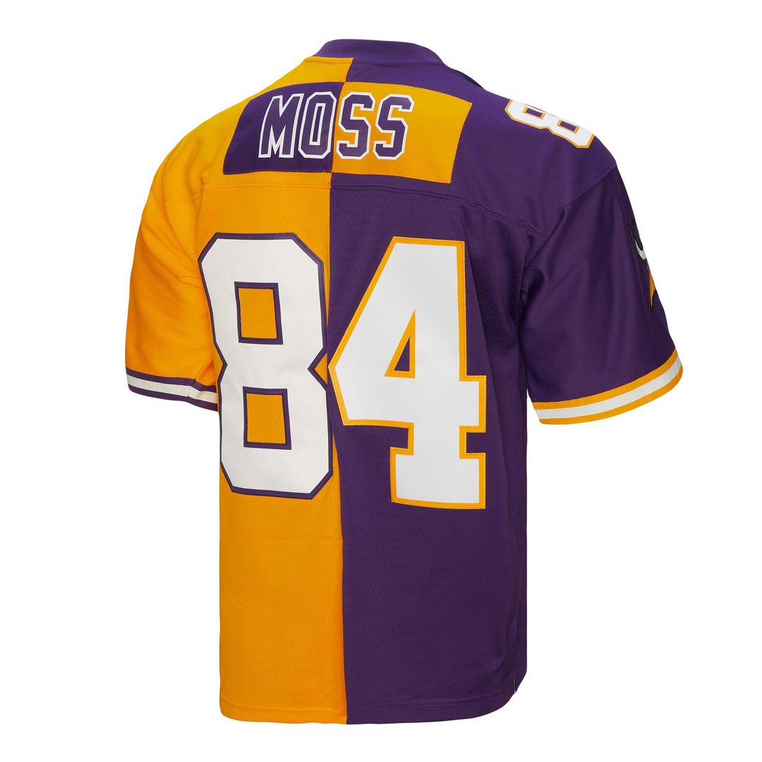 Randy Moss Minnesota Vikings Mitchell & Ness Purple/Gold 1998 Split Legacy Replica Jersey