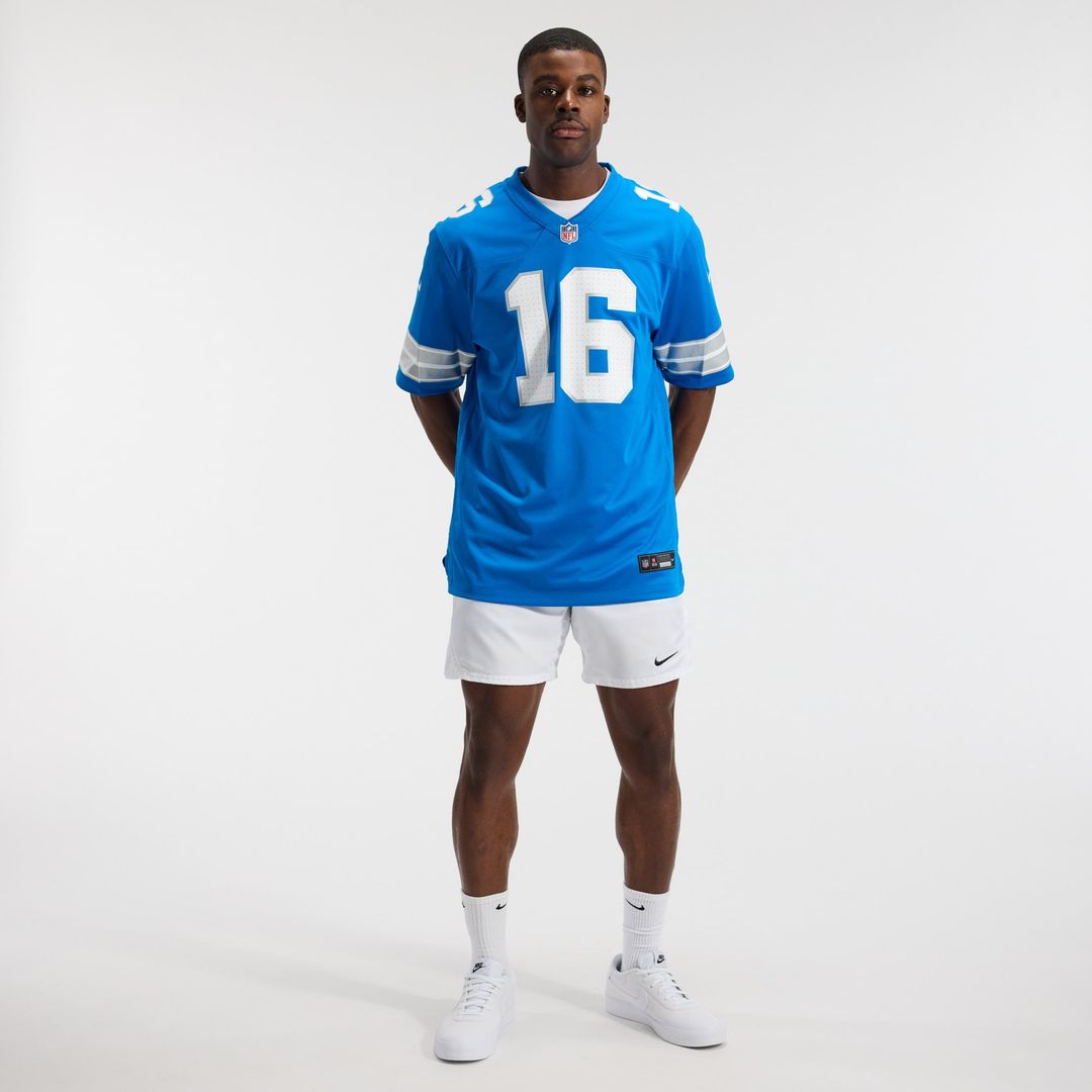 Jared Goff Detroit Lions Nike Blue Game Jersey