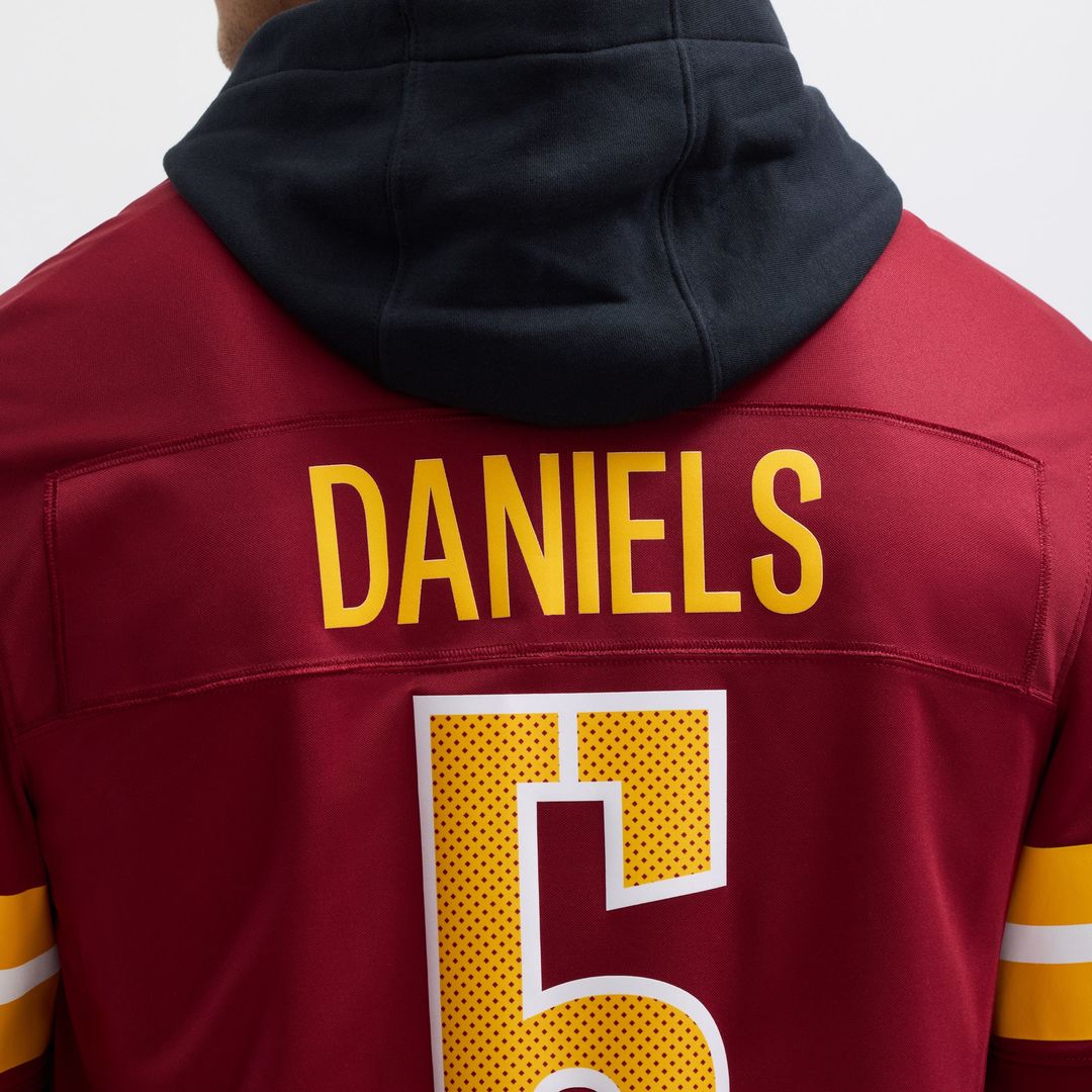 Washington Commanders Jayden Daniels Nike White Vapor F.U.S.E. Limited Super Bowl Era Jersey