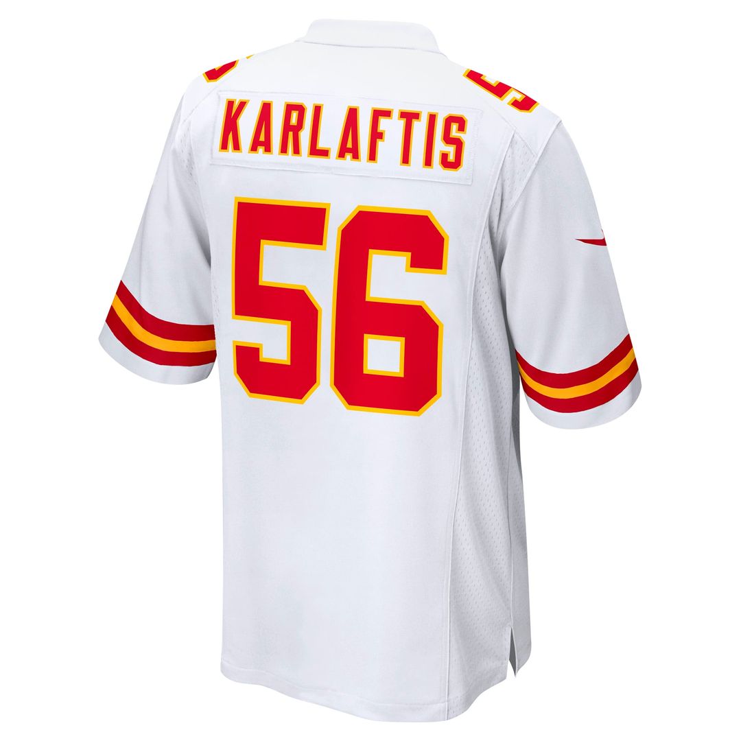 George Karlaftis Kansas City Chiefs Nike White Away Game Player Jersey