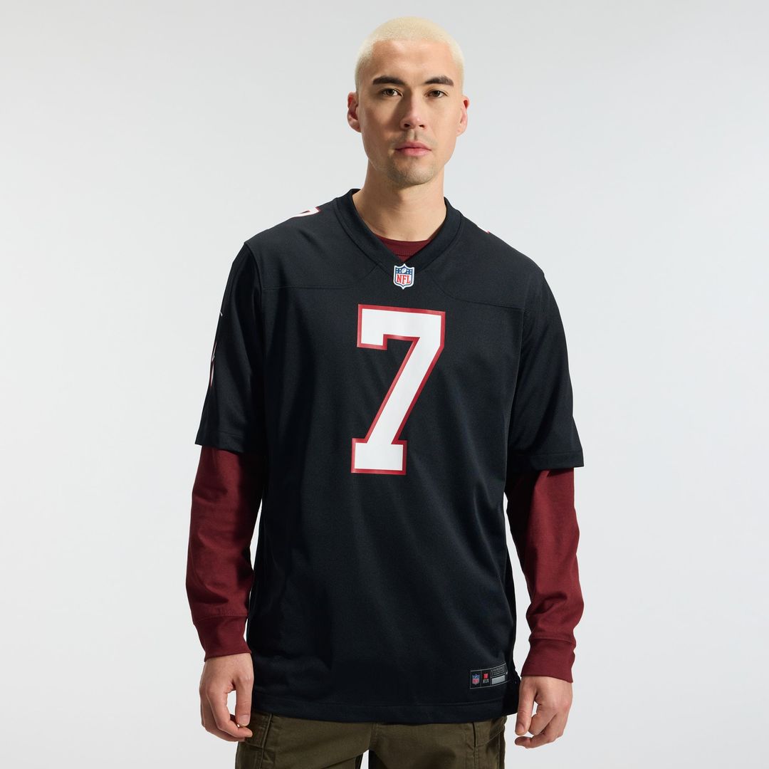 Bijan Robinson Atlanta Falcons Nike Black Throwback Game Jersey