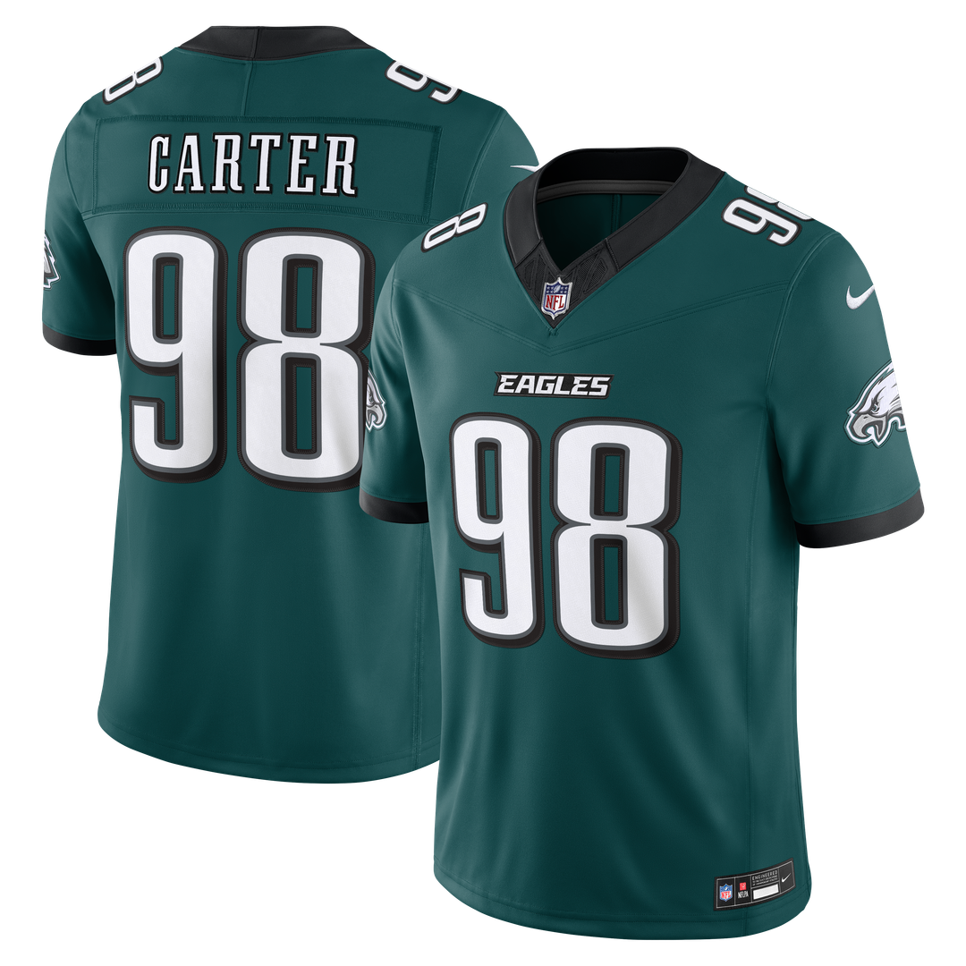 Jalen Carter Philadelphia Eagles Nike Kelly Green Alternate Vapor F.U.S.E. Stitched Limited Jersey