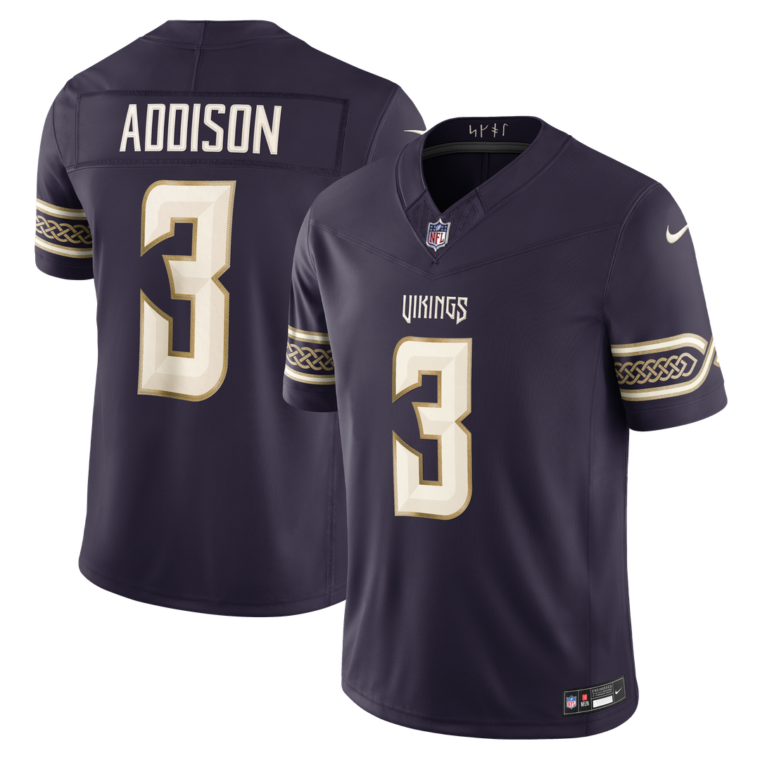 Jordan Addison Minnesota Vikings Nike Purple 2026 Rivalries Collection Stitched Limited Jersey
