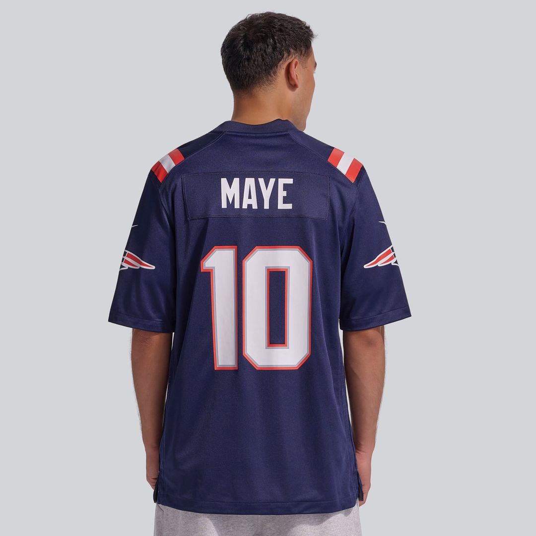 Drake Maye New England Patriots Nike White Player Game Jersey
