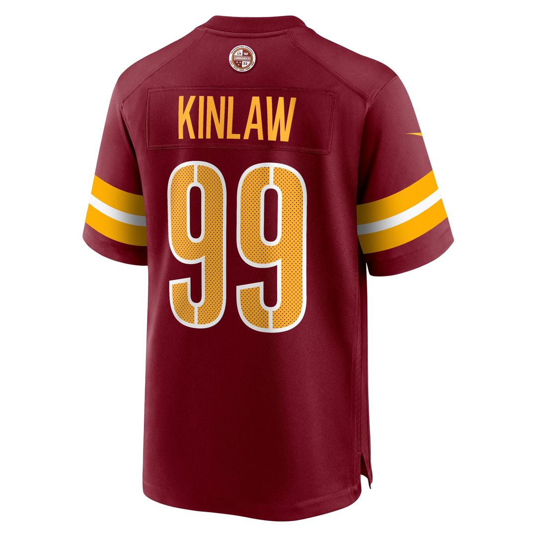 Javon Kinlaw Washington Commanders Nike Burgundy Team Game Jersey