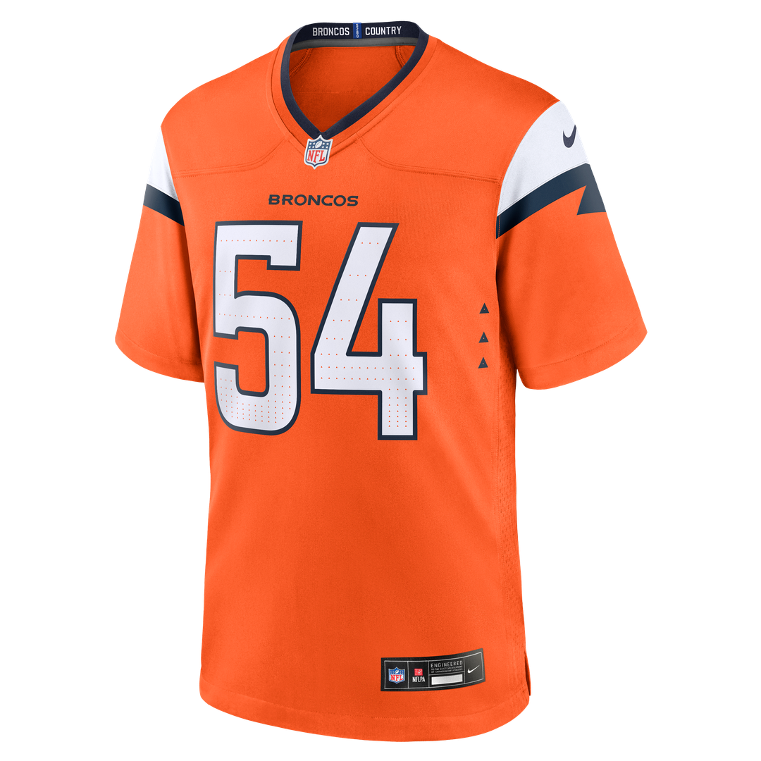 Alex Forsyth Denver Broncos Nike Orange Team Game Jersey