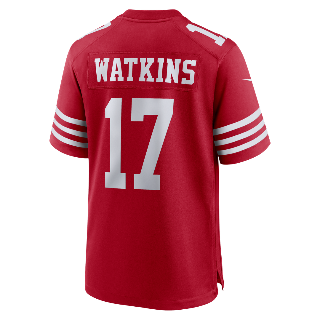 Jordan Watkins San Francisco 49ers Nike Scarlet Team Game Jersey