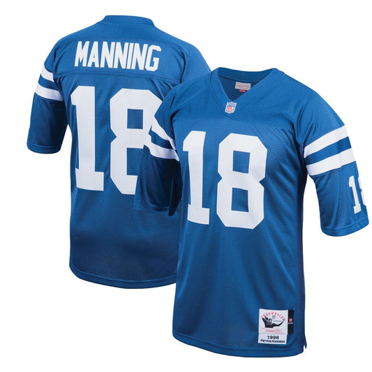 Peyton Manning Indianapolis Colts 1998 Mitchell & Ness Royal Authentic Throwback Retired Player Jersey