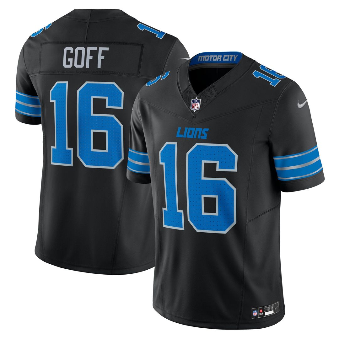 Jared Goff Detroit Lions Nike Black Vapor F.U.S.E. Limited Jersey