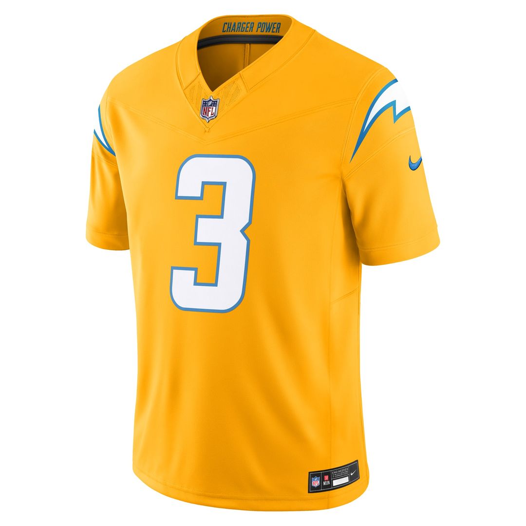 Derwin James Jr. Los Angeles Chargers Nike Gold Alternate Charger Power Vapor F.U.S.E. Limited Jersey