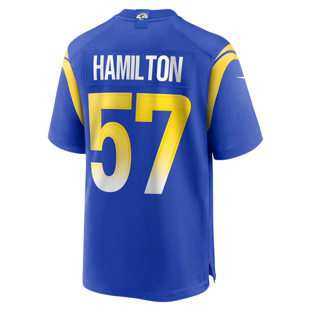 Ty Hamilton Los Angeles Rams Nike Royal Team Game Jersey