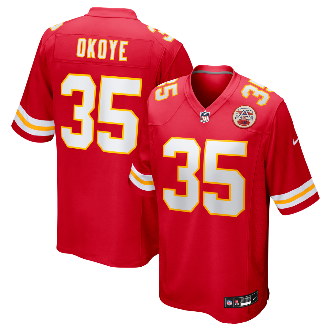 Christian Okoye Kansas City Chiefs Nike Red Game Retired Player Jersey