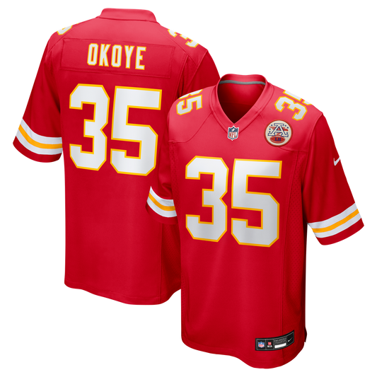 Christian Okoye Kansas City Chiefs Nike Red Game Retired Player Jersey
