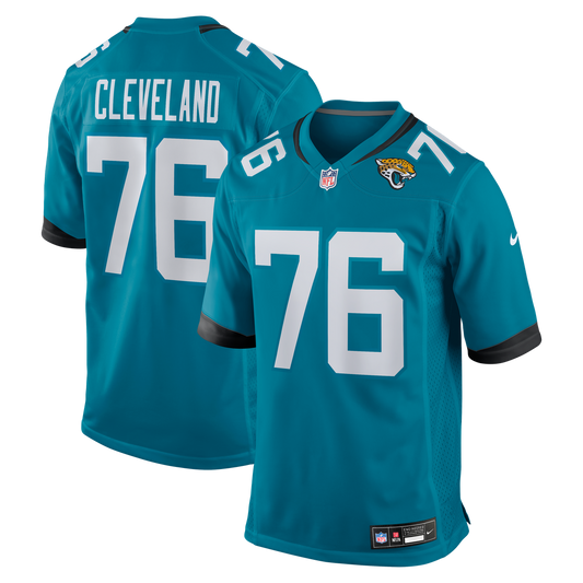 Ezra Cleveland Jacksonville Jaguars Nike Teal Game Jersey