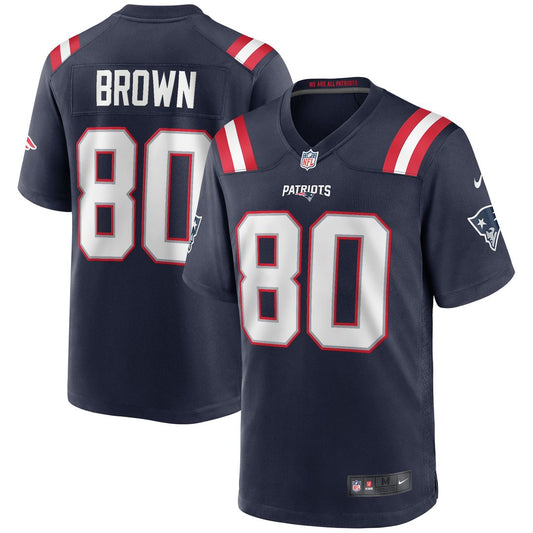 Troy Brown New England Patriots Nike Navy Game Retired Player Jersey